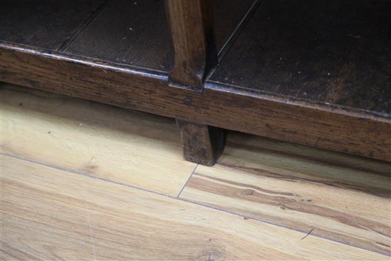 An 18th century oak dresser, W.5ft 1in. H.6ft 5in.